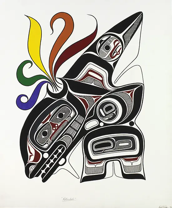 Wild Orca art by Lyle Wilson, Haisla Artist